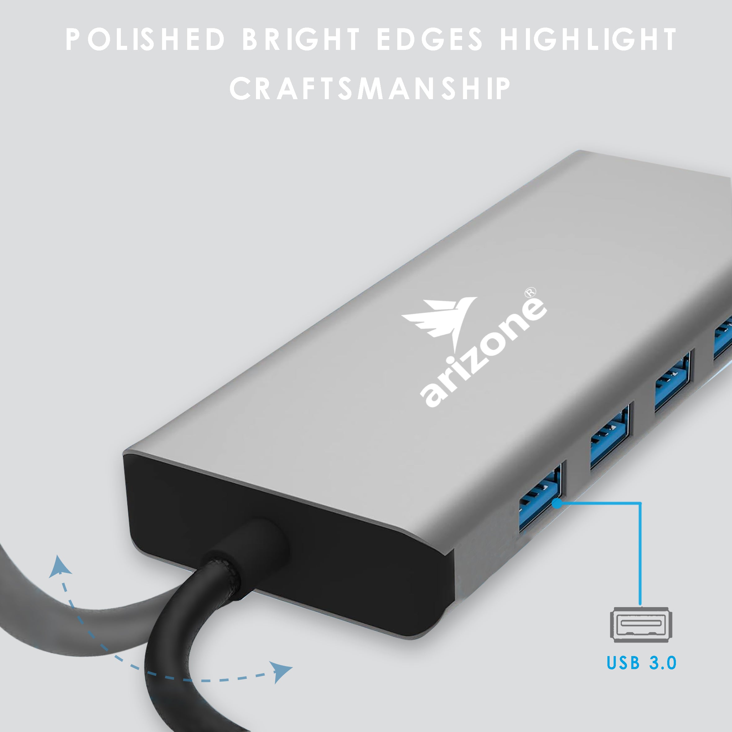 موزع USB T-1101 من Arizone® (11 في 1) 1*USB 3.0/3*USB 2.0/HDMI/RJ45/VGA/USB C PD/SD TF/3.5 مم بسرعة 100 ميجابت في الثانية