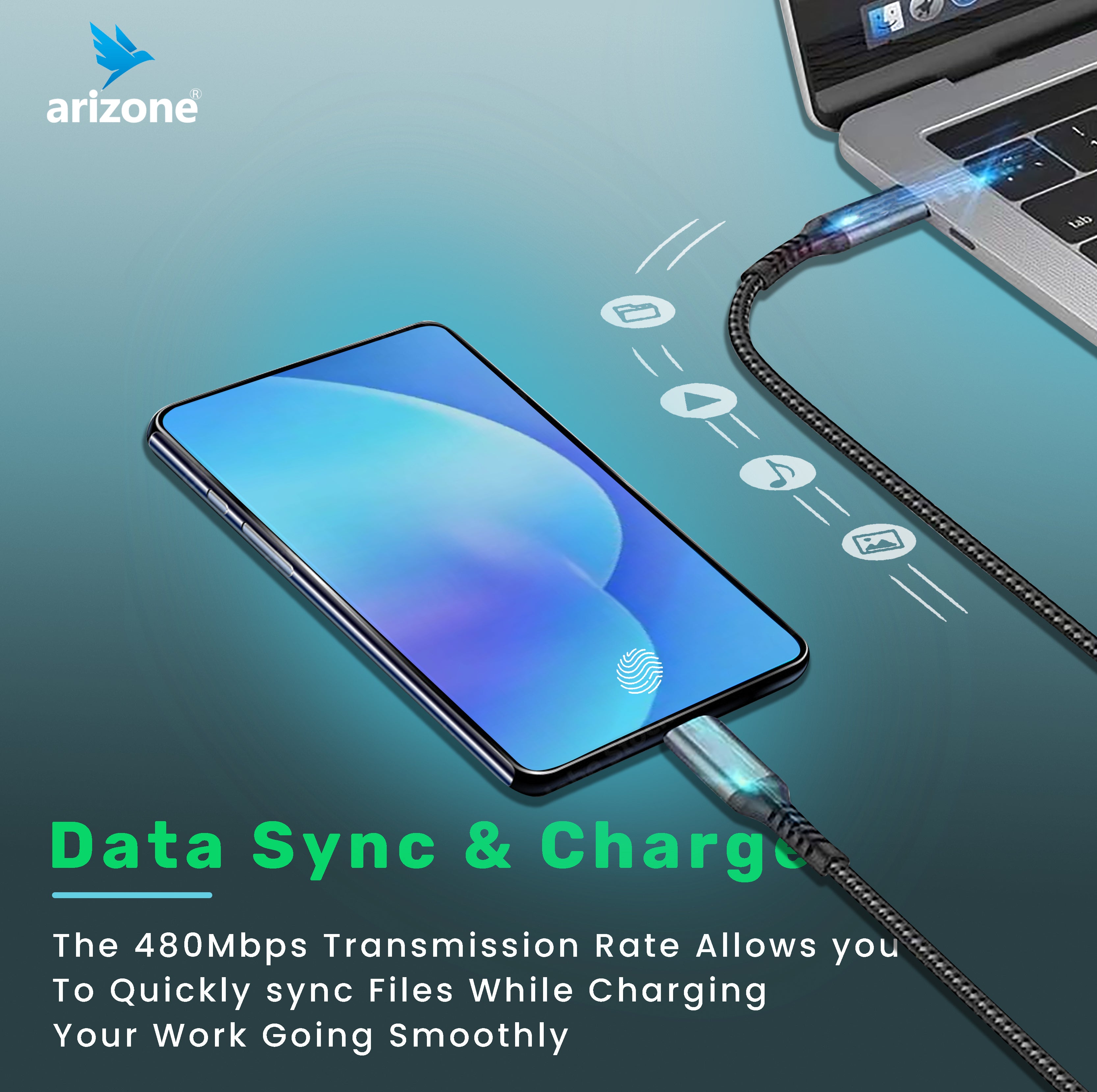 كابل أريزون PD100W من النوع C إلى C