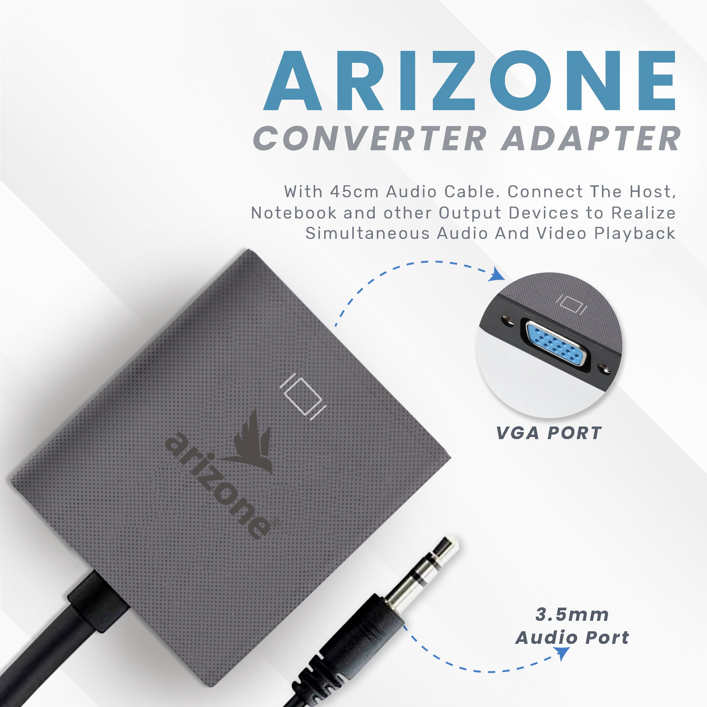 ARIZONE CONVERTER ADAPTER HDTV TO VGA+AUDIO