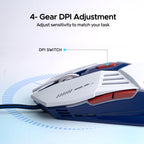 Arizone Wired Mouse with RGB Light, DPI Adjustment, and Forward/Backward Buttons – USB Gaming Mouse for Laptop and PC