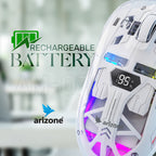 Arizone Wireless Mouse with Bluetooth & 2.4GHz, Rechargeable Type-C Charging, DPI Adjustment, Battery Indicator, Light Mode Switch, Forward/Backward Buttons