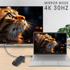 موزع USB Arizone® BS8H (8 في 1) 1*USB-C PD/1*HDMI/1*RJ45/1*USB 3.0/2*USB 2.0/1*SD/TF