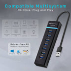 موزع USB ARIZONE 307 مزود بـ 7 منافذ بسرعة 5 جيجابت في الثانية