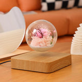 Magnetic Levitating Flower, Forever Flowers Real Eternal Roses, Levitation LED Light Bulb Lamp Floating Light