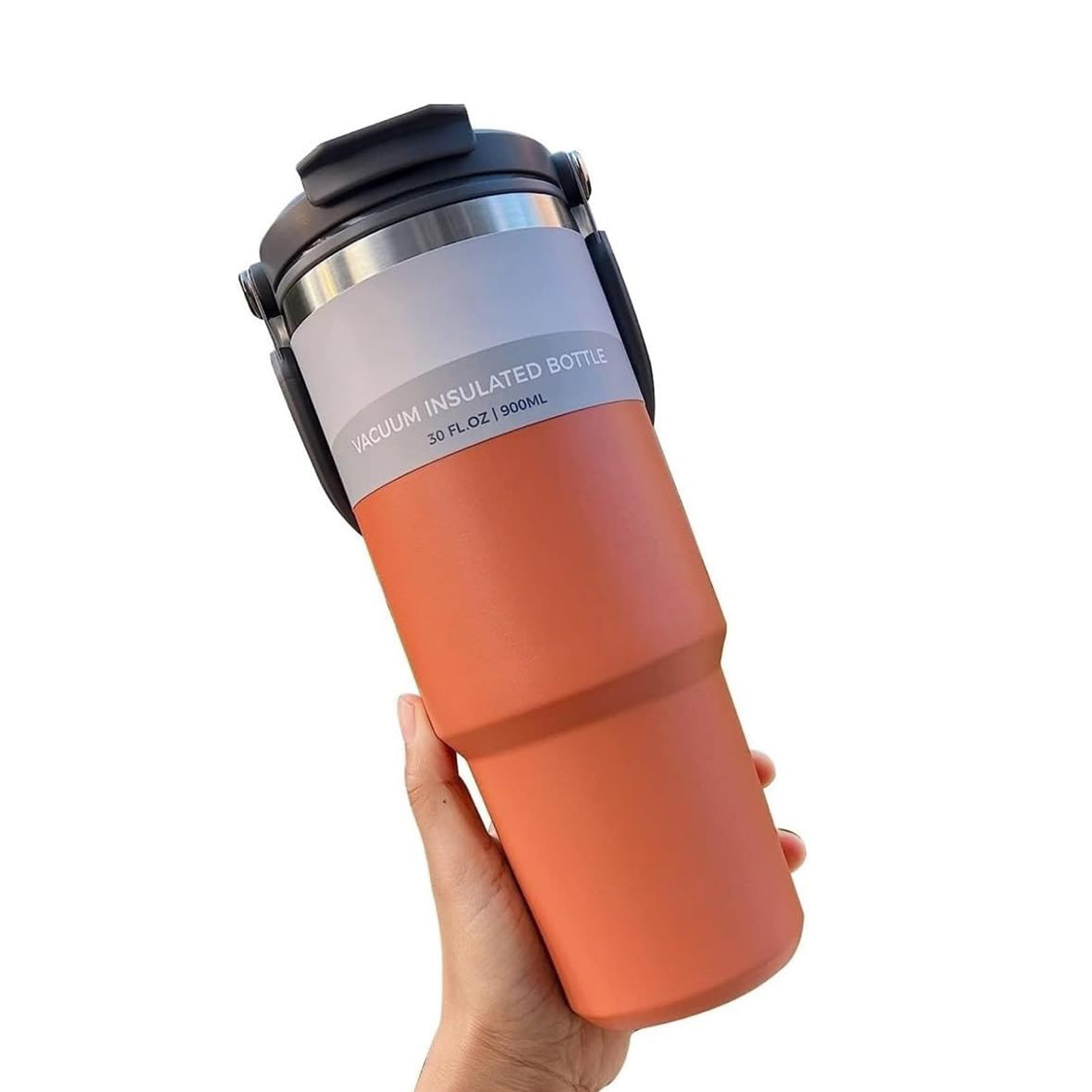 STAINLESS STEEL DOUBLE LAYER TRAVEL MUG