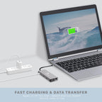 موزع USB T-1101 من Arizone® (11 في 1) 1*USB 3.0/3*USB 2.0/HDMI/RJ45/VGA/USB C PD/SD TF/3.5 مم بسرعة 100 ميجابت في الثانية