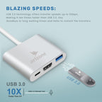 محول أريزون من النوع C إلى HDTV+USB3.0+PD