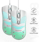 Arizone Wired Mouse with Honeycomb Lightweight Design and Adjustable DPI – USB Gaming Mouse for Laptop and PC