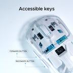 Arizone Wireless Mouse with Bluetooth & 2.4GHz, Rechargeable Type-C Charging, DPI Adjustment, Battery Indicator, Light Mode Switch, Forward/Backward Buttons