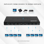 موزع HDMI من ARIZONE 1X8 4K*2K 8 منافذ 1080 1.4