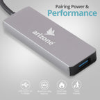 موزع USB T-3622 من Arizone® (موزع ذو 4 منافذ) 1*USB 3.0/3*USB 2.0