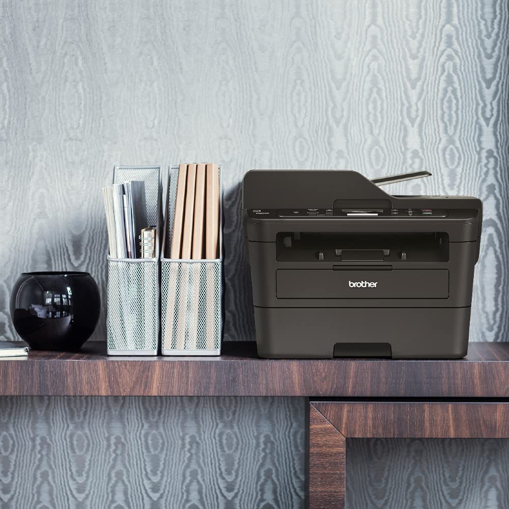 Brother Wireless All in One Monochrome Laser Printer, DCP-L2550DW, Automatic 2-sided features, Mobile & Cloud Printing and Scanning, Network Connectivity, High Yield Ink Toner