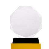 ROUND OPTIC CRYSTAL GLASS TROPHY