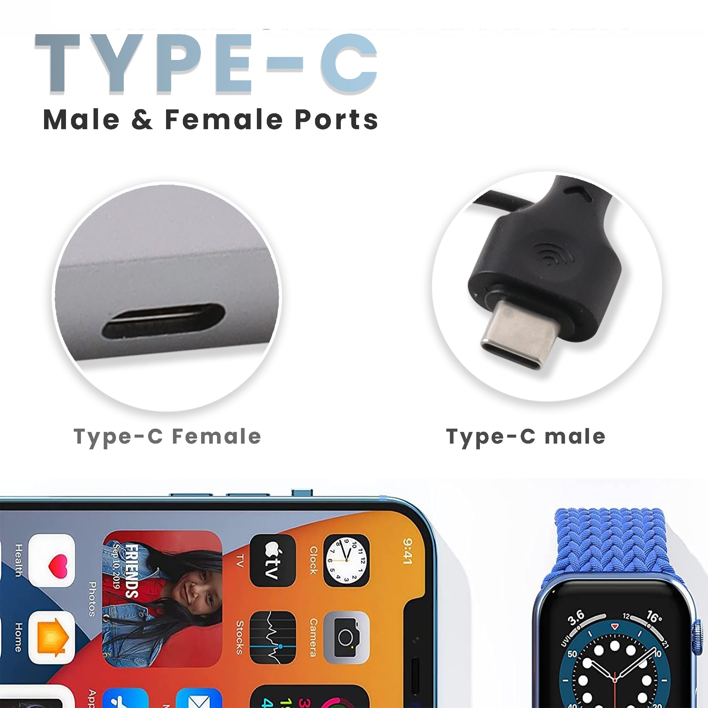 Arizone® USB HUB T-3625 (6 in 1) 1*USB 3.0/2*USB 2.0/USB-C PD/SD/TF