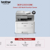 Brother Wireless All in One Printer, DCP-L3551CDW, with Advanced LED Color Laser Print, Duplex & Mobile Printing, Network Connectivity, High Yield Ink Toner