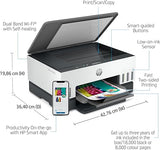 HP Smart Tank 670 All-in-One Printer, Print, Scan, Copy, Wireless, Scan to PDF, Fast two-sided printing, Up to 18,000 black or 8,000 color pages - White/Grey [6UU48A]