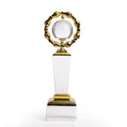 Metal Glass Crystal Globe Ball Sports Trophy