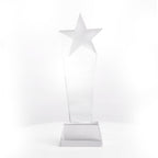 Crystal Trophy Award - Custom Glass Star Shape Award