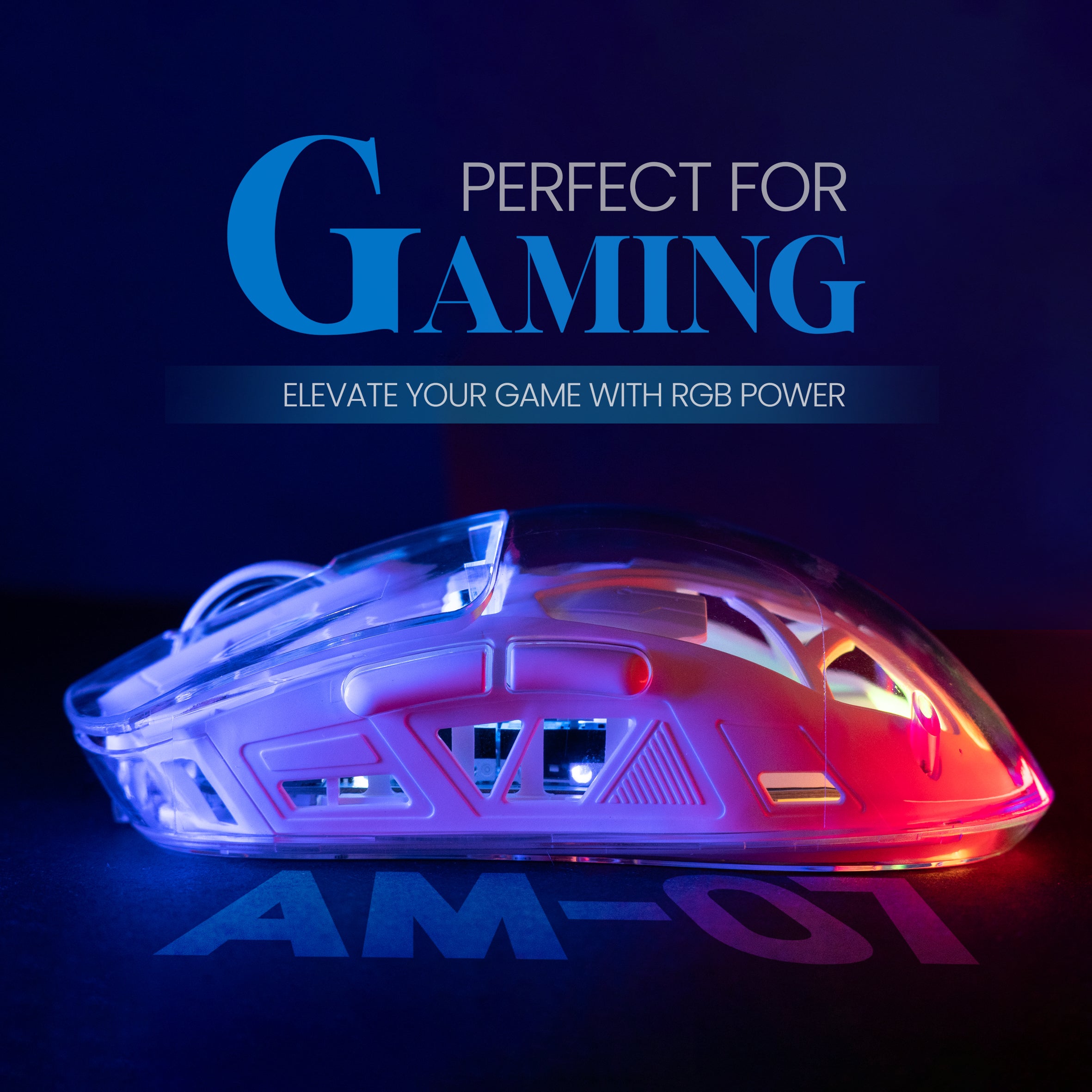 Arizone Wireless Mouse with Bluetooth & 2.4GHz, Rechargeable Type-C Charging, DPI Adjustment, Battery Indicator, Light Mode Switch, Forward/Backward Buttons