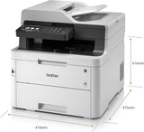 Brother MFC-L3750CDW Colour Laser Printer - All-in-One, Wireless/USB 2.0, Printer/Scanner/Copier/Fax Machine, 2 Sided Printing, 24PPM, A4 Printer, Small Office/Home Office Printer