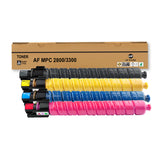 4 Pack UP خرطوشة حبر متوافقة مع  AF MPC 2800/3300 ( Cyan, Yellow, Magenta, Black )