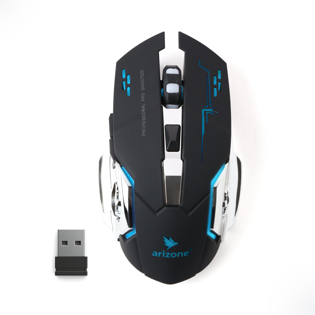 Arizone® G501 Wireless Gaming Mouse with Lights 2.4 Ghz Rechargeable m ...