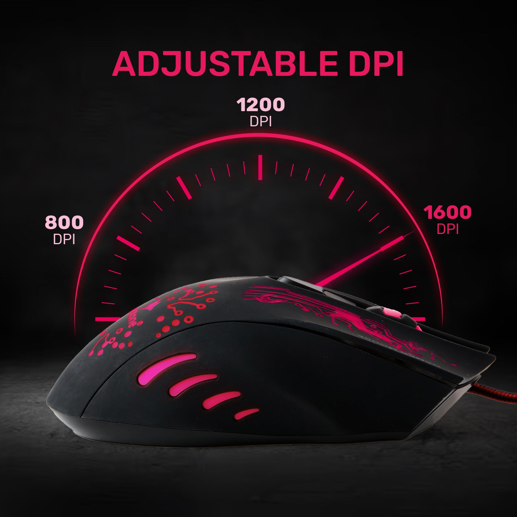 Arizone® USB K7 Gaming Mouse, 6 Buttons with Scroll Wheel Wired Optical Mouse