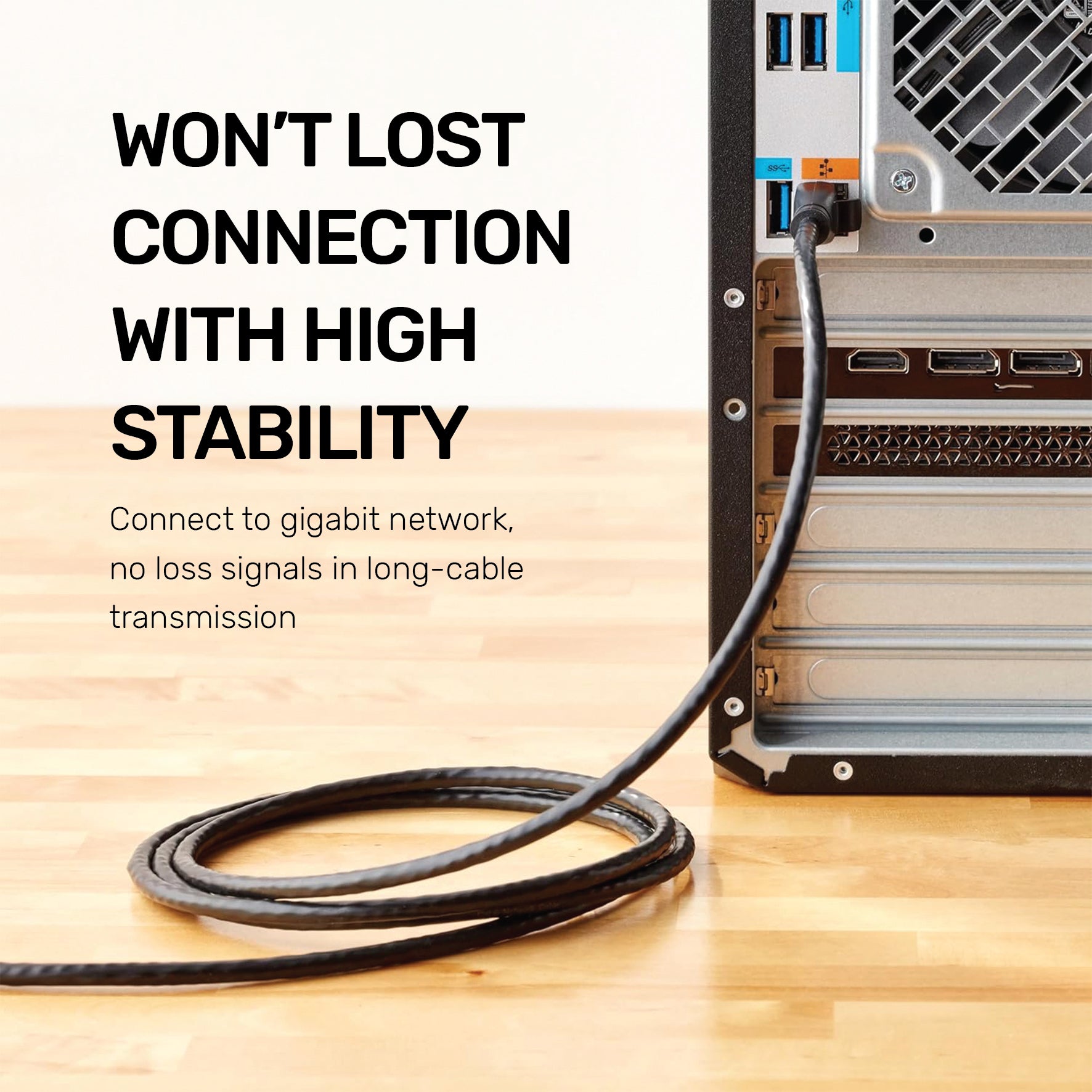 ARIZONE CABLE LAN UTP CAT6 5M BLK CAT6 Flat UTP Ethernet cable Network Cable RJ45 Patch LAN Cable