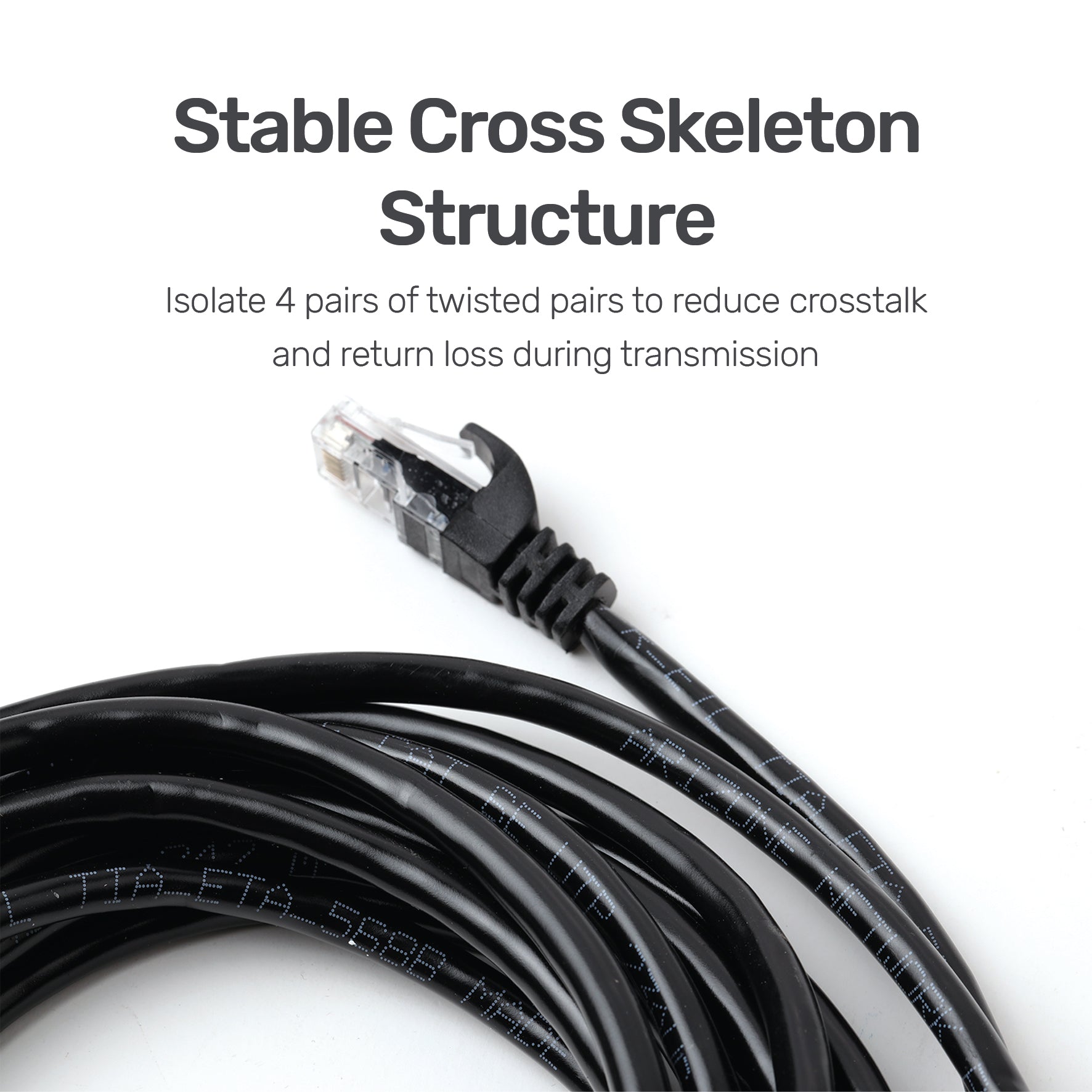 ARIZONE CABLE LAN UTP CAT6 5M BLK CAT6 Flat UTP Ethernet cable Network Cable RJ45 Patch LAN Cable