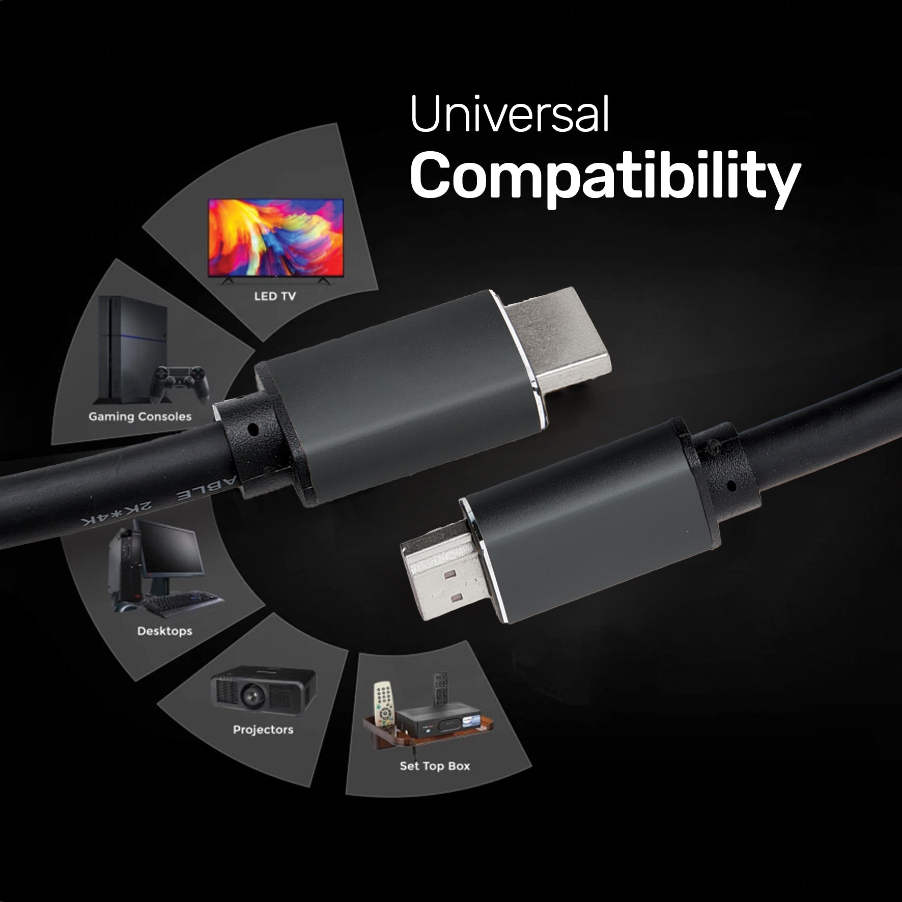 UP CABLE HDMI 1.5M BLK