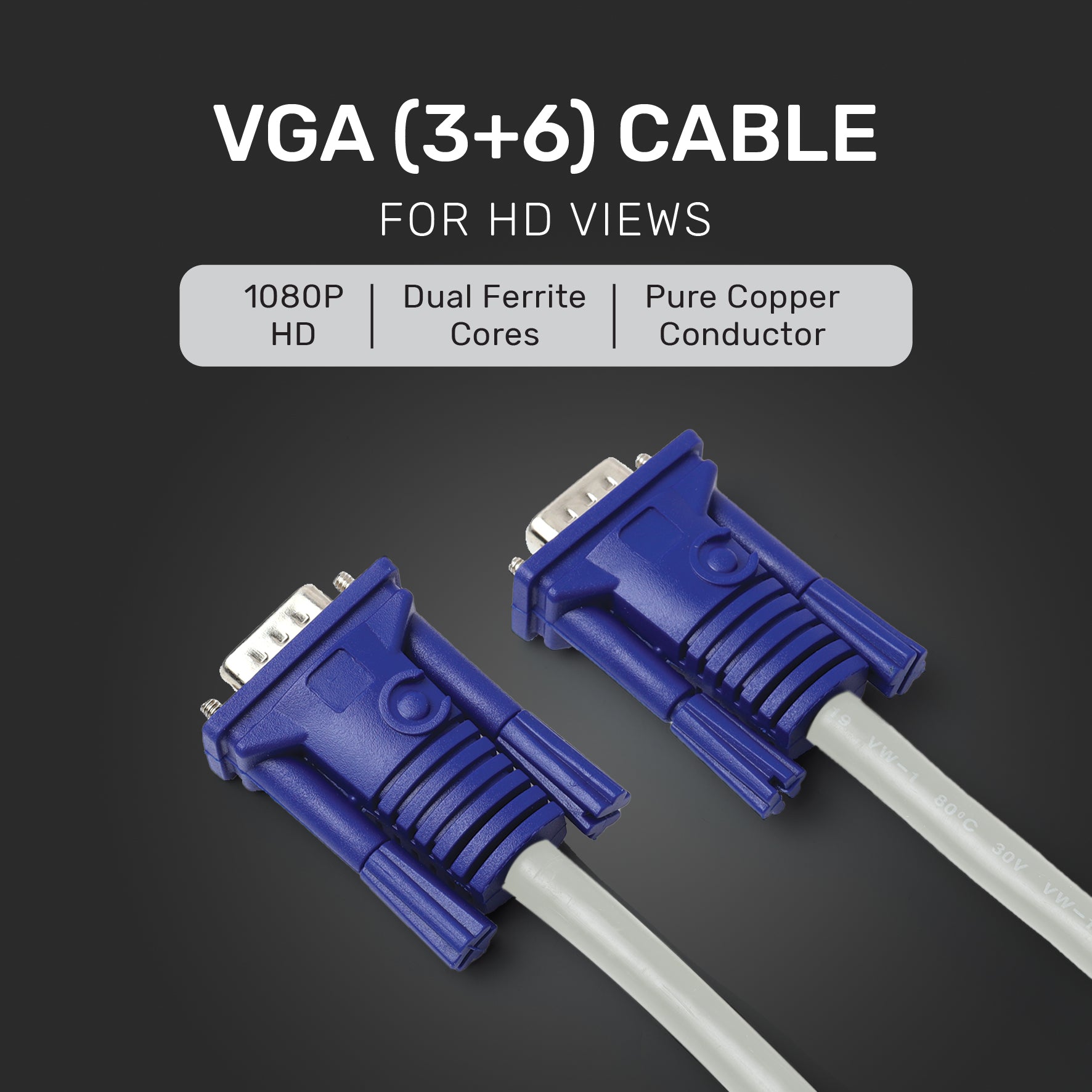 UP CABLE VGA 1.5M WHITE