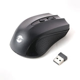 UP M15Wireless Rechargeable Mouse with Mouse, USB Computer Mouse for Laptop, PC, Chromebook, Notebook, Silent Click, 15M Wireless Connection Mouse Black