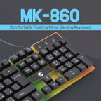 UP Exodus 860 Keyboard - Wired Keyboard for Windows, USB Plug and Play, Full Size, Spill Resistant