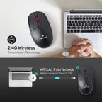 Arizone® 1000PRO USB Reliable Wireless Connection Mute and Silent Mouse