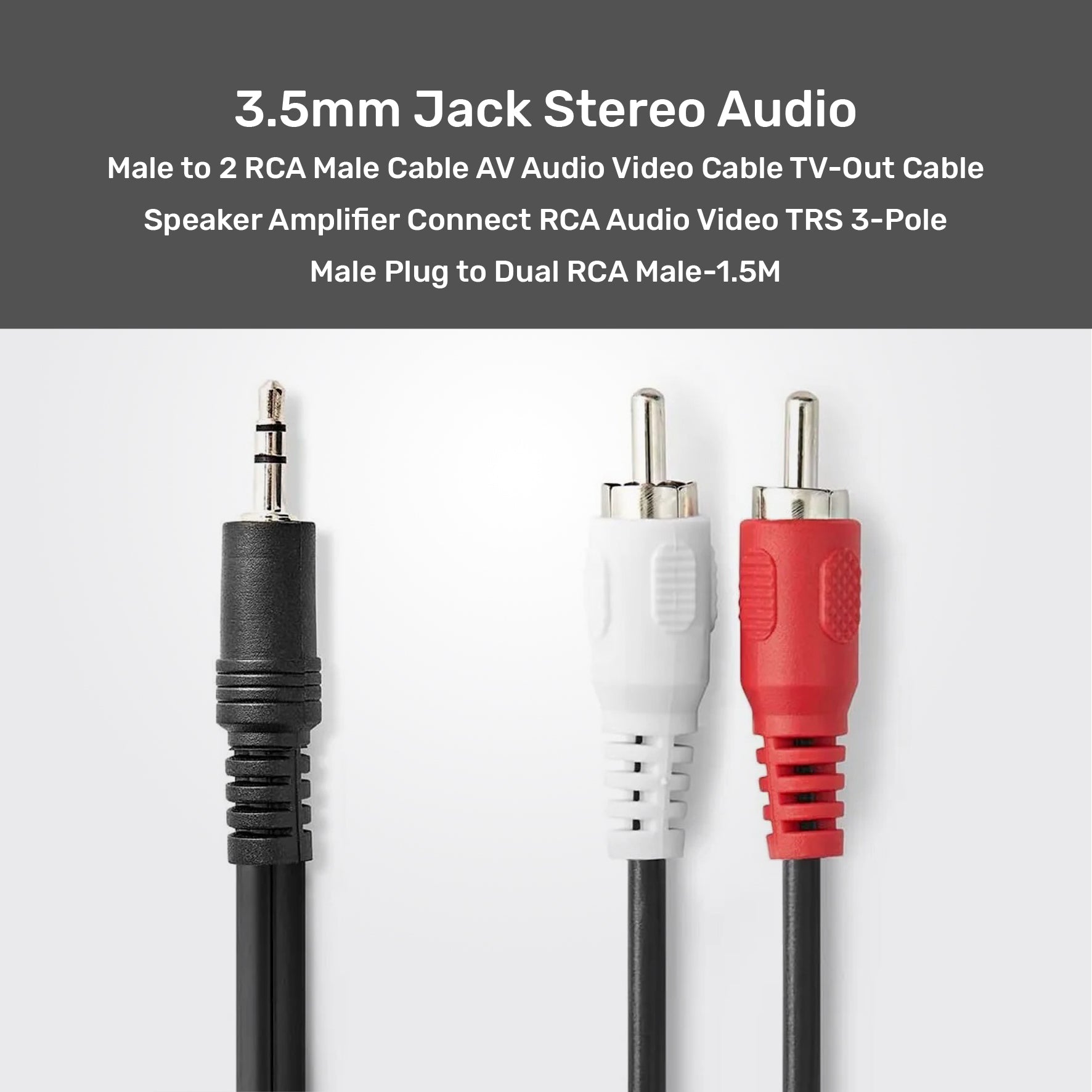 UP CABLE AUDIO 2*1 1.5M BLK