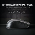 UP M15Wireless Rechargeable Mouse with Mouse, USB Computer Mouse for Laptop, PC, Chromebook, Notebook, Silent Click, 15M Wireless Connection Mouse Black