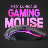 UP M301 Wired Gaming Mouse Wired Mouse Gamer Ergonomic Optical Mice For PC Laptop Games Quality Buttons USB Computer