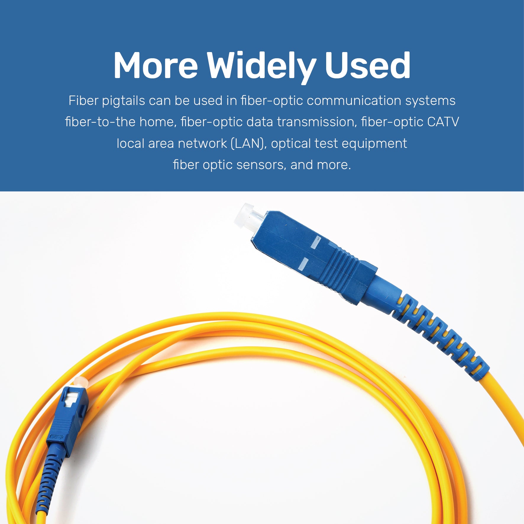 ARIZONE SC/SC Fiber Optic CABLE PATCH CORD OPTICAL  UPC YLW 1 Pcs Fiber Optic Cable Jumper Optical Patch Cord Simplex Single-Mode 9/125