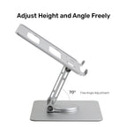 Arizone® Laptop Stand, Portable Adjustable Aluminium Laptop Riser Holder for Desk, Foldable Ventilated Cooling Computer Support Stand