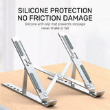 Arizone® Adjustable Laptop Stand, Portable Aluminium Laptop Riser Laptop Holder for Desk, Foldable Ventilated Cooling Computer Support Stand