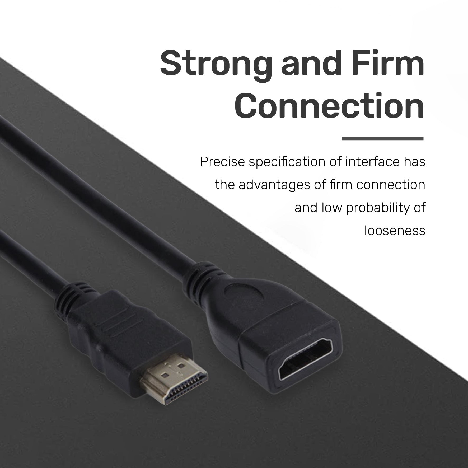 ARIZONE HDMI Extension Cable M/F 30CM BLK