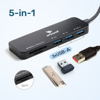 Arizone® USB HUB XL-5016 (5 PORT COMBO) 1*USB 3.0/2*USB 2.0/1*SD/1*TF