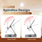 Cell Phone Stand, Adjustable phone holder for Desk, Foldable Desktop Tablet Stand Holder, Double Adjustable Mobile stand Phone