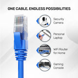 UP CAT6 BLUE CABLE LAN 3 AWG Communication Networking -(UTP) Cat 6 Self Roll-up Reels HIGH-SPEED cable