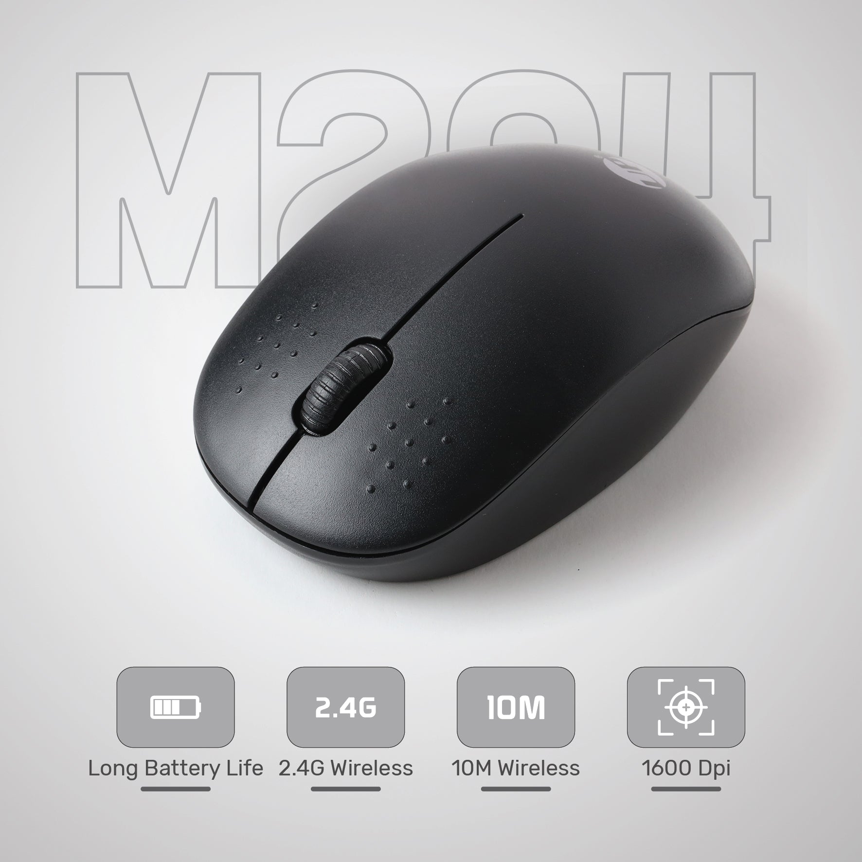 UP M204 Wireless 2.4 GHZ Mouse USB Optical Scroll for PC Laptop Rechargeable Mouse