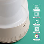 مكبر صوت Arizone® LED Bluetooth مع عمر بطارية طويل وصوت محيطي 360 وإضاءة LED ملونة للمنزل والخارج