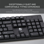 UP MK-1625 Wireless Compact Keyboard and Mouse Combo for Windows, Compatible with PC, Laptop - Black