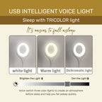 Arizone® USB Voice Control Night Light، مصباح LED ذكي للتحكم الصوتي، الحمام، الممر، الحضانة، المطبخ، السيارة، خيمة التخييم، يعمل | لا يحتاج إلى تطبيق | قم بالتوصيل والاستخدام.