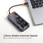موزع USB Arizone® SW10V (10 في 1) 1*USB 3.0/2*USB 2.0/HDMI/RJ45/VGA/USB-C PD/SD/TF/3.5 مم 100 ميجابت في الثانية