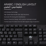 UP MK-1625 Wireless Compact Keyboard and Mouse Combo for Windows, Compatible with PC, Laptop - Black